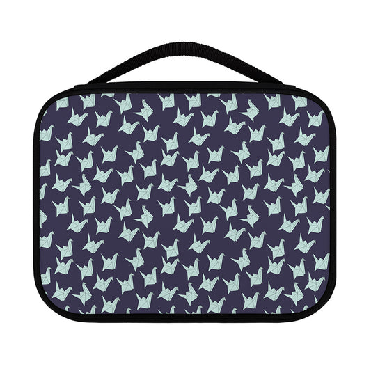 Blue Origami Crane Pattern Print Classic Bible Case