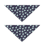 Blue Origami Crane Pattern Print Dog Bandana