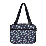 Blue Origami Crane Pattern Print Double Strap Bible Bag