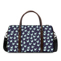 Blue Origami Crane Pattern Print Duffel Bag