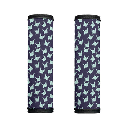 Blue Origami Crane Pattern Print Handle Covers