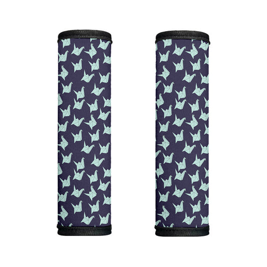Blue Origami Crane Pattern Print Handle Covers