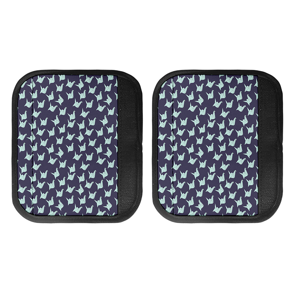 Blue Origami Crane Pattern Print Handle Covers