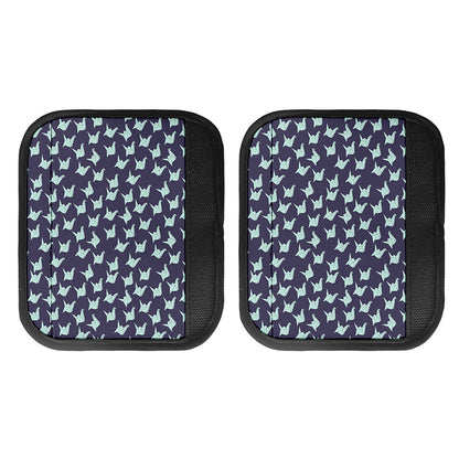 Blue Origami Crane Pattern Print Handle Covers