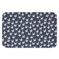 Blue Origami Crane Pattern Print Indoor Door Mat