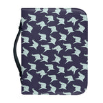 Blue Origami Crane Pattern Print Leather Bible Cover