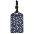 Blue Origami Crane Pattern Print Luggage Tag