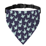 Blue Origami Crane Pattern Print Over The Collar Dog Bandana