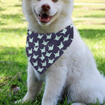 Blue Origami Crane Pattern Print Over The Collar Dog Bandana