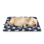 Blue Origami Crane Pattern Print Pet Cooling Mat Cover