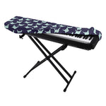 Blue Origami Crane Pattern Print Piano Keyboard Cover