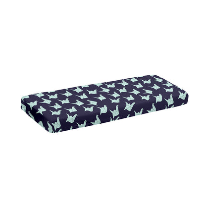Blue Origami Crane Pattern Print Piano Keyboard Cover