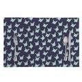 Blue Origami Crane Pattern Print Placemat