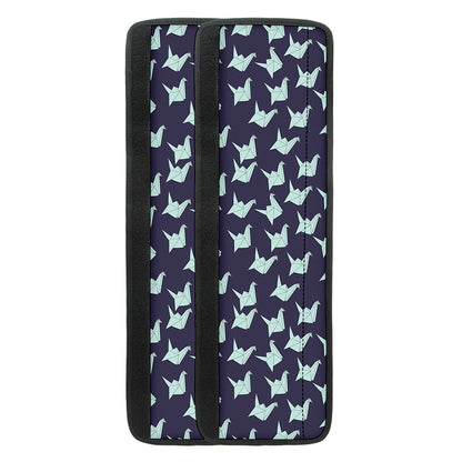 Blue Origami Crane Pattern Print Refrigerator Handle Covers