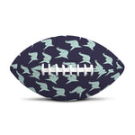Blue Origami Crane Pattern Print Rugby Ball