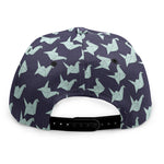 Blue Origami Crane Pattern Print Snapback Cap