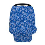 Blue Paisley Bandana Pattern Print Baby Seat Cover