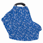 Blue Paisley Bandana Pattern Print Baby Seat Cover