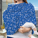 Blue Paisley Bandana Pattern Print Baby Seat Cover