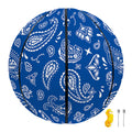 Blue Paisley Bandana Pattern Print Basketball
