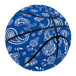 Blue Paisley Bandana Pattern Print Basketball