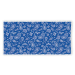 Blue Paisley Bandana Pattern Print Beach Towel
