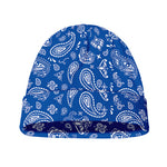 Blue Paisley Bandana Pattern Print Beanie