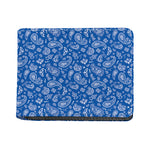 Blue Paisley Bandana Pattern Print Bifold Wallet