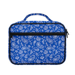 Blue Paisley Bandana Pattern Print Briefcase Bible Bag