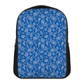 Blue Paisley Bandana Pattern Print Casual Backpack