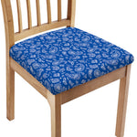 Blue Paisley Bandana Pattern Print Chair Cushion Cover