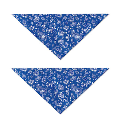 Blue Paisley Bandana Pattern Print Dog Bandana