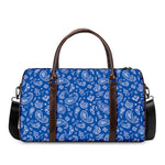 Blue Paisley Bandana Pattern Print Duffle Bag