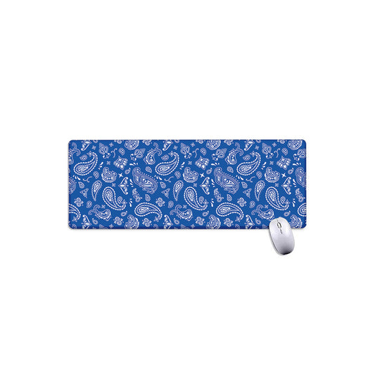 Blue Paisley Bandana Pattern Print Extended Mouse Pad