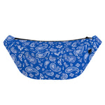 Blue Paisley Bandana Pattern Print Fanny Pack
