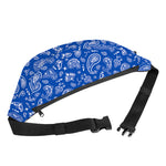 Blue Paisley Bandana Pattern Print Fanny Pack