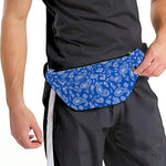 Blue Paisley Bandana Pattern Print Fanny Pack