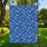 Blue Paisley Bandana Pattern Print Garden Flag