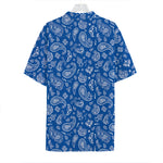 Blue Paisley Bandana Pattern Print Hawaiian Shirt