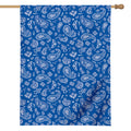 Blue Paisley Bandana Pattern Print House Flag