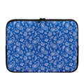 Blue Paisley Bandana Pattern Print Laptop Sleeve