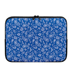 Blue Paisley Bandana Pattern Print Laptop Sleeve