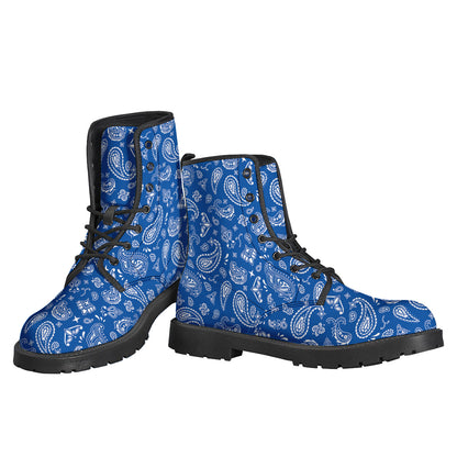Blue Paisley Bandana Pattern Print Backpack