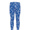 Blue Paisley Bandana Pattern Print Men's Leggings