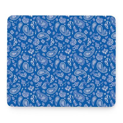 Blue Paisley Bandana Pattern Print Mouse Pad