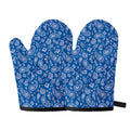 Blue Paisley Bandana Pattern Print Oven Mitts