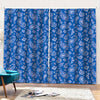 Blue Paisley Bandana Pattern Print Pencil Pleat Curtains