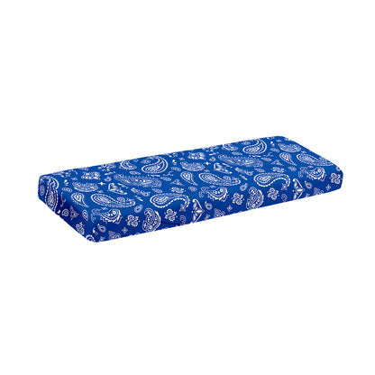 Blue Paisley Bandana Pattern Print Piano Keyboard Cover