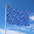 Blue Paisley Bandana Pattern Print Polyester Flag