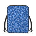 Blue Paisley Bandana Pattern Print Rectangular Crossbody Bag